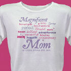 Personalized Magnificent Mom Scoop Neck T-shirt